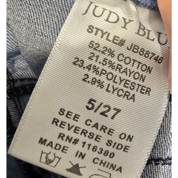 Judy Blue Jeans Womens 5 27 Skinny Fit Jogger Pull On High Rise Crop Frayed - Picture 10 of 12